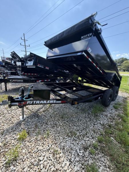 New 2027 PJ Trailers D7142 Dump Trailer 83X14 TA 24  SIDES (GVW:14000) BLACK