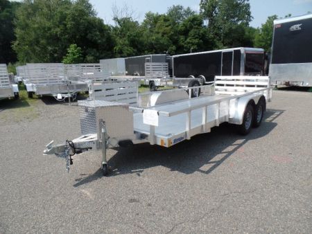 New 2026 ALCOM 6.5' by 18 ft. ALL Aluminum , with side ramp Utility Trailer