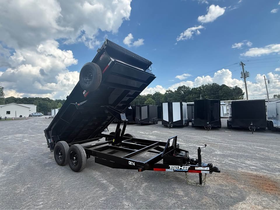 New 2026 Top Hat 7x14x2 14k Dump Trailer