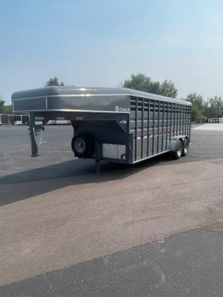 New 2027 Circle D 6'8x20 Stock Trailer
