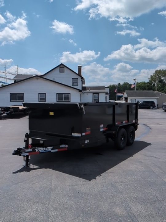 New 2027 Top Hat Trailers Channel Frame Economy Dump 14K 7X14 DE14 Dump Trailer
