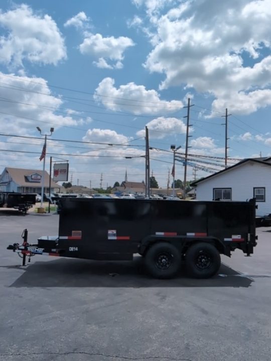 New 2027 Top Hat Trailers Channel Frame Economy Dump 14K 7X14 DE14 Dump Trailer
