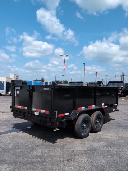 New 2027 Top Hat Trailers Channel Frame Economy Dump 14K 7X14 DE14 Dump Trailer