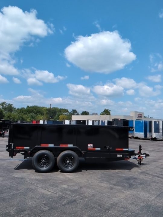 New 2027 Top Hat Trailers Channel Frame Economy Dump 14K 7X14 DE14 Dump Trailer