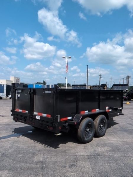 New 2027 Top Hat Trailers Channel Frame Economy Dump 14K 7X14 DE14 Dump Trailer