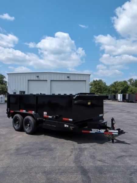 New 2027 Top Hat Trailers Channel Frame Economy Dump 14K 7X14 DE14 Dump Trailer