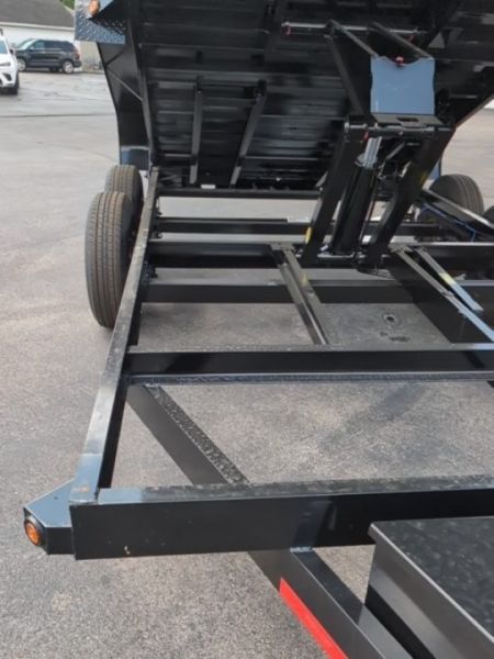 New 2027 Top Hat Trailers Channel Frame Economy Dump 14K 7X14 DE14 Dump Trailer