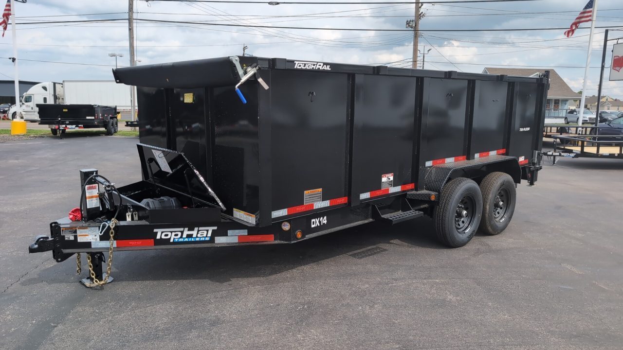 New 2026 Top Hat Trailers Low Profile Dump 140 14K 7X16 DX14 Dump Trailer