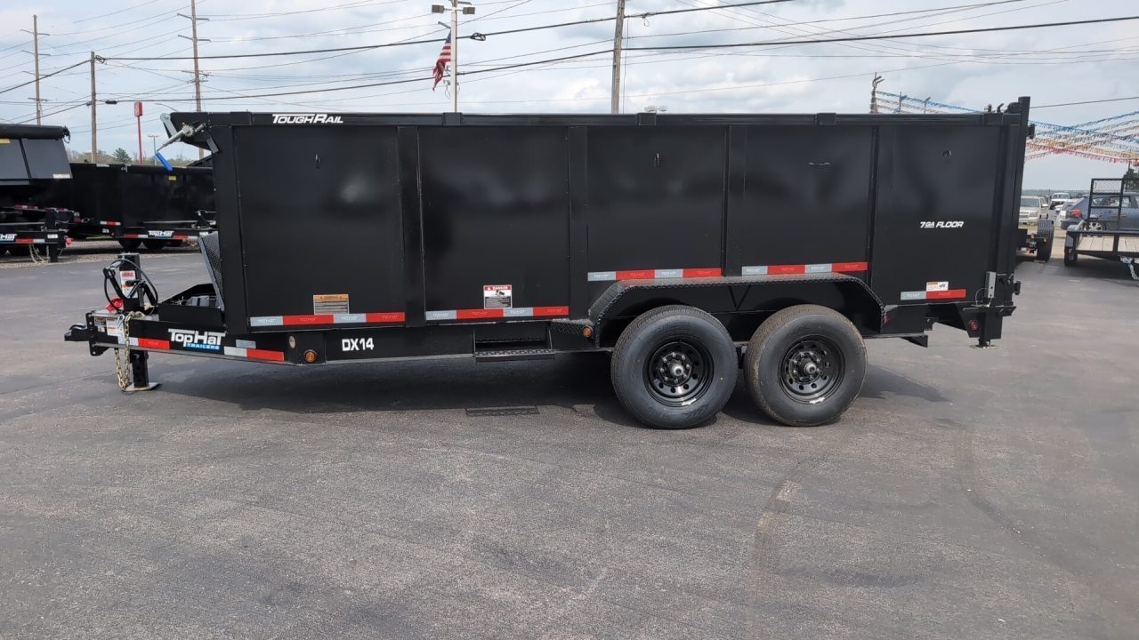 New 2026 Top Hat Trailers Low Profile Dump 140 14K 7X16 DX14 Dump Trailer