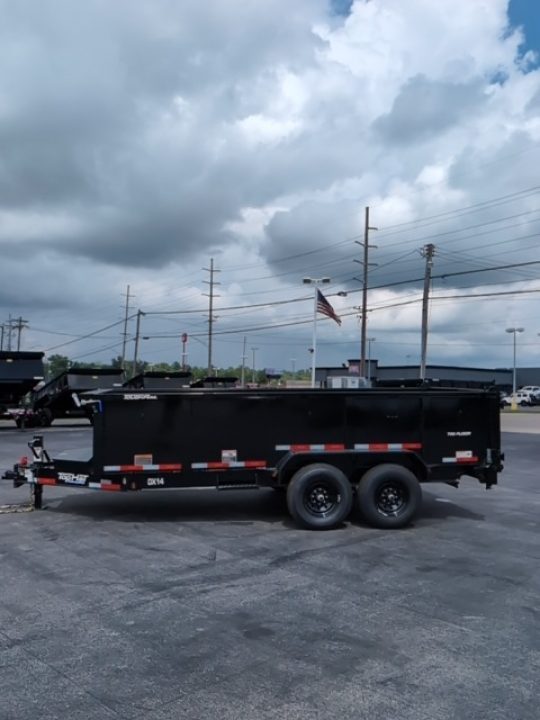 New 2027 Top Hat Trailers Low Profile Dump 140 14K 7X16 DX14 Dump Trailer