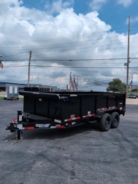 New 2027 Top Hat Trailers Low Profile 140 14K 16 x 83 DX14 3' Sides Dump