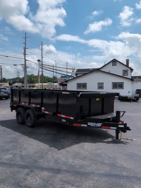 New 2027 Top Hat Trailers Low Profile Dump 140 14K 7X16 DX14 Dump Trailer