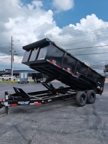 New 2027 Top Hat Trailers Low Profile Dump 140 14K 7X16 DX14 Dump Trailer