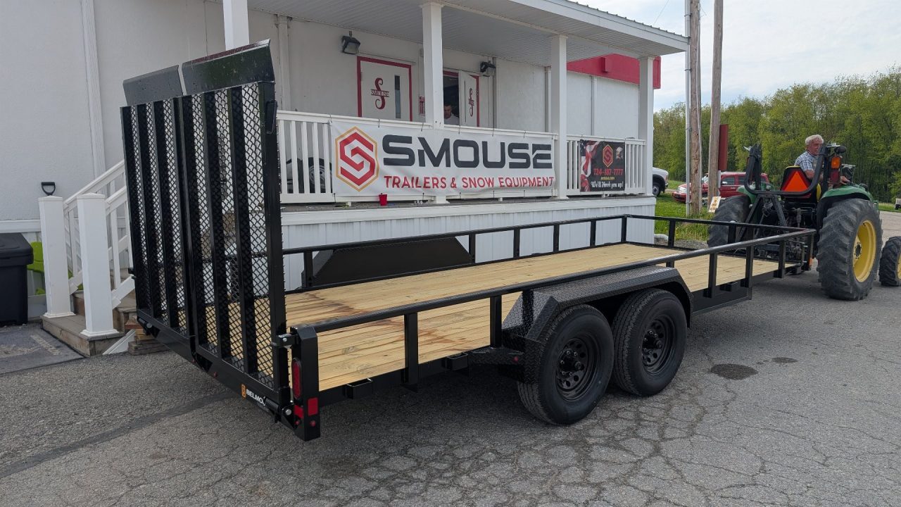 New 2026 Belmont 7x18 Tube Top Utility Trailer w/ Split Gate