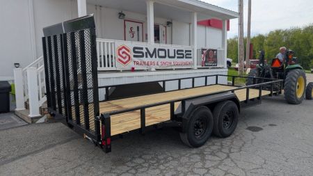 New 2026 Belmont 7x18 Tube Top Utility Trailer w/ Split Gate