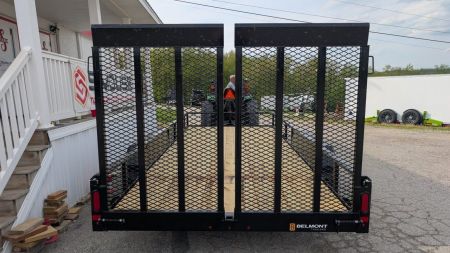 New 2026 Belmont 7x18 Tube Top Utility Trailer w/ Split Gate