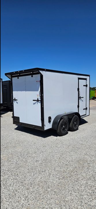 New 2026 Family Trailer 6x12 Tandem Axles Cargo / Enclosed Trailer- Screwless Exterior-Blackout Pkg- Rear Spoiler