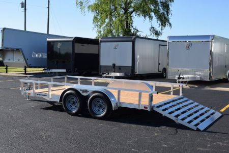 New SPORT HAVEN 7x14 OPEN UTILITY w/ BI-FOLD RAMP GATE