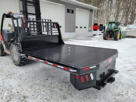 New Zimmerman Truck Bodies DRW Longbed 8' Flatbed with B&W Turnover Ball 3000XL