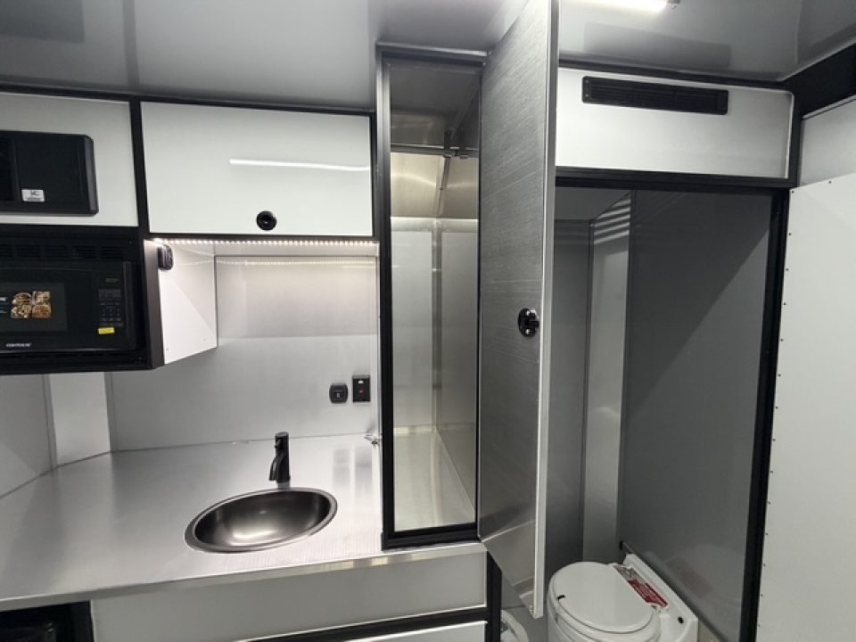 New 2026 8.5x28 ATC Race Trailer with Bathroom