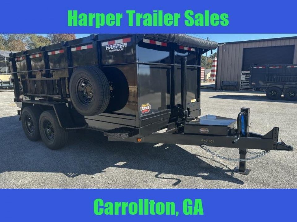 New 2027 PROSPECTOR 7X14 14K TELESCOPING DUMP TRAILER WITH 4' WALLS AND SPARE TIRE