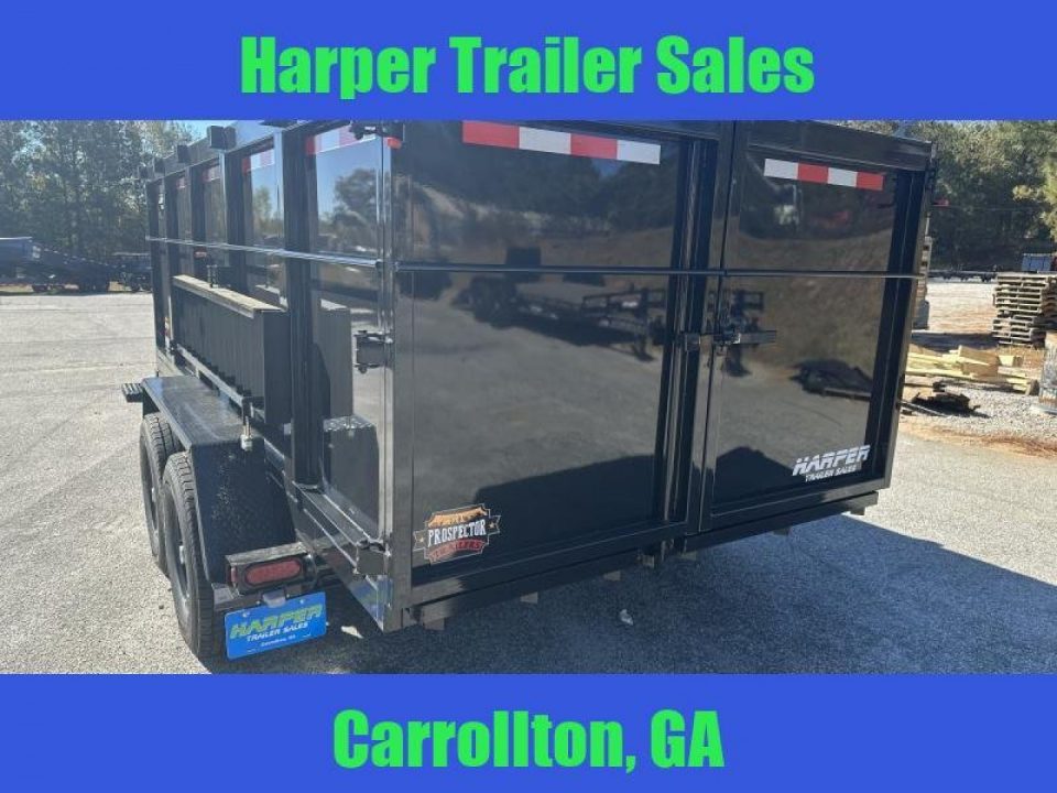 New 2027 PROSPECTOR 7X14 14K TELESCOPING DUMP TRAILER WITH 4' WALLS AND SPARE TIRE
