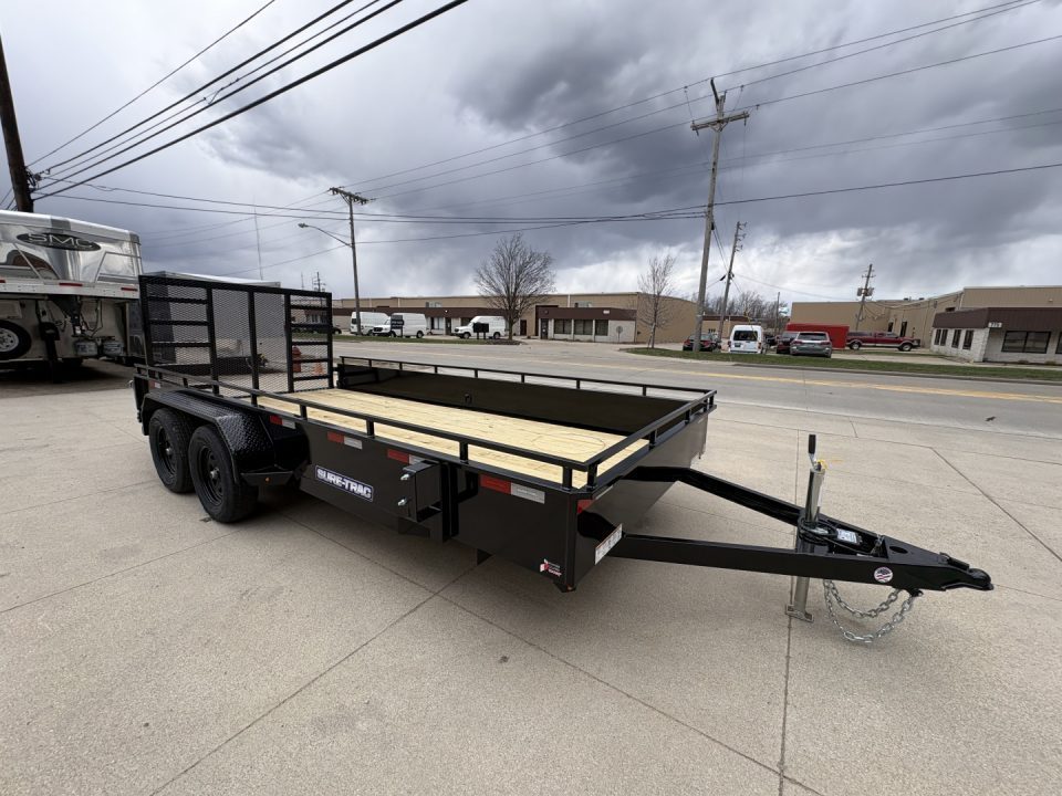 New 2027 Sure-Trac 7X16 TANDEM STEEL HIGH SIDE Utility Trailer