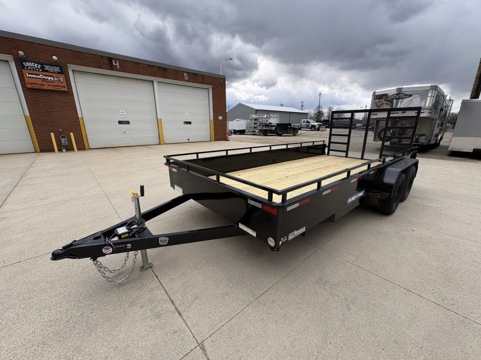 New 2027 Sure-Trac 7X16 TANDEM STEEL HIGH SIDE Utility Trailer