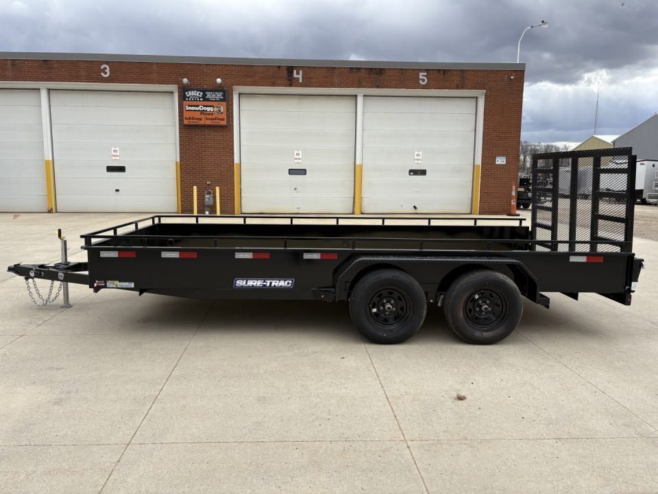 New 2027 Sure-Trac 7X16 TANDEM STEEL HIGH SIDE Utility Trailer