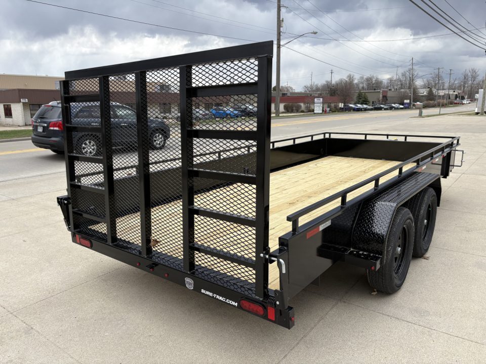 New 2027 Sure-Trac 7X16 TANDEM STEEL HIGH SIDE Utility Trailer