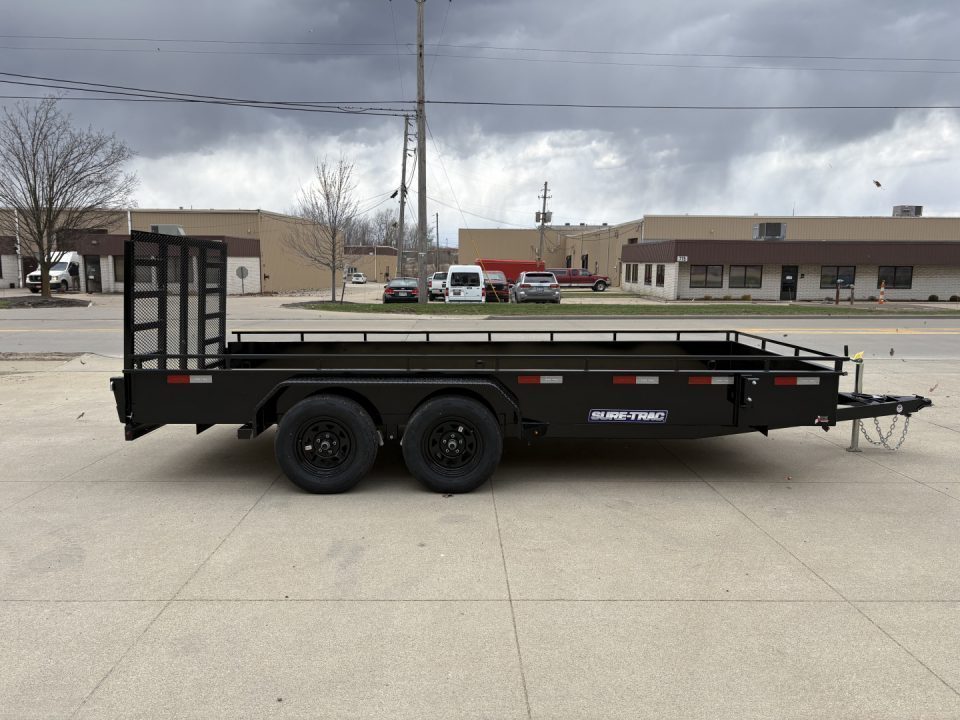 New 2027 Sure-Trac 7X16 TANDEM STEEL HIGH SIDE Utility Trailer