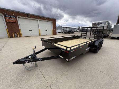 New 2027 Sure-Trac 7X16 TANDEM STEEL HIGH SIDE Utility Trailer