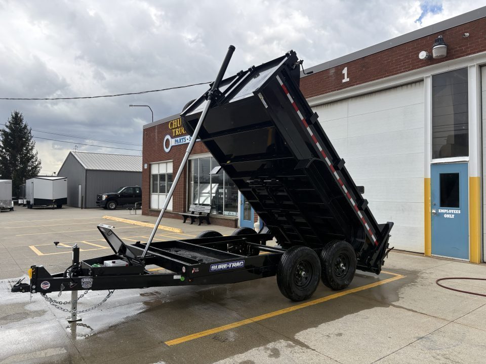 New 2026 Sure-Trac 82 IN x 12 HD Low Profile Dump Trailer 12K Telescopic Dump Trailer