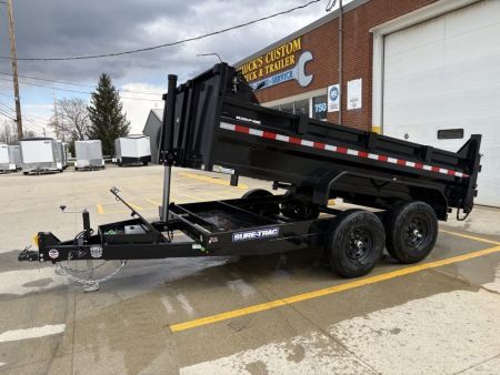 New 2026 Sure-Trac 82 IN x 12 HD Low Profile Dump Trailer 12K Telescopic Dump Trailer