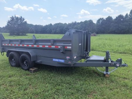 New 2027 Sure-Trac 7x14 Low Profile Telescopic Lift Dump Trailer