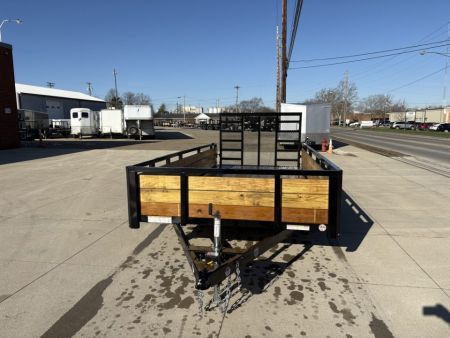 New 2026 Sure-Trac 7 x 16 Tube Top Three Board Trailer 7K Tandem Utility Trailer