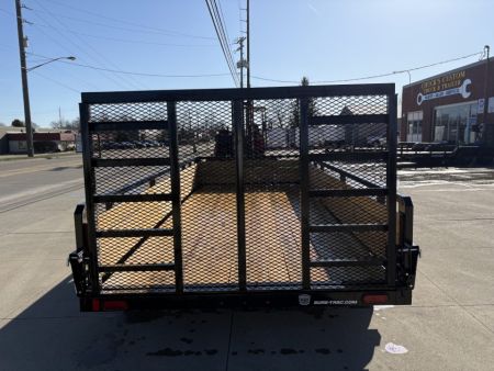 New 2026 Sure-Trac 7 x 16 Tube Top Three Board Trailer 7K Tandem Utility Trailer