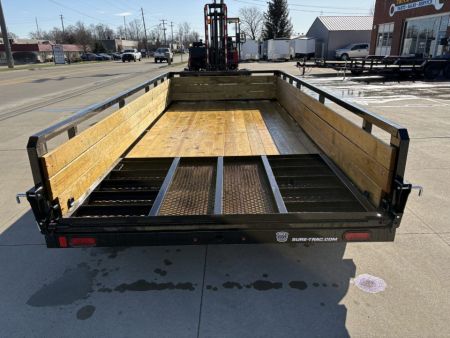 New 2026 Sure-Trac 7 x 16 Tube Top Three Board Trailer 7K Tandem Utility Trailer
