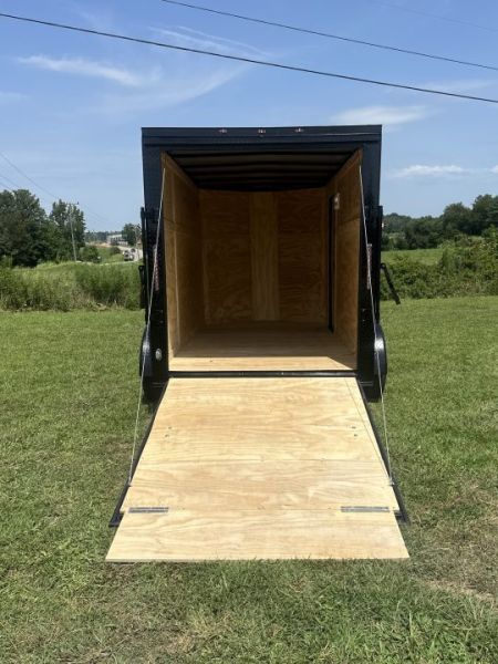 New 2027 6X12 - Enclosed Trailer- 3500LB Tandem Axle - White Poly - Blackout