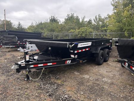 New 2027 PJ Trailers 7 X 16 FT LOW PRO TELESCOPIC DUMP TRAILER 15K GVWR