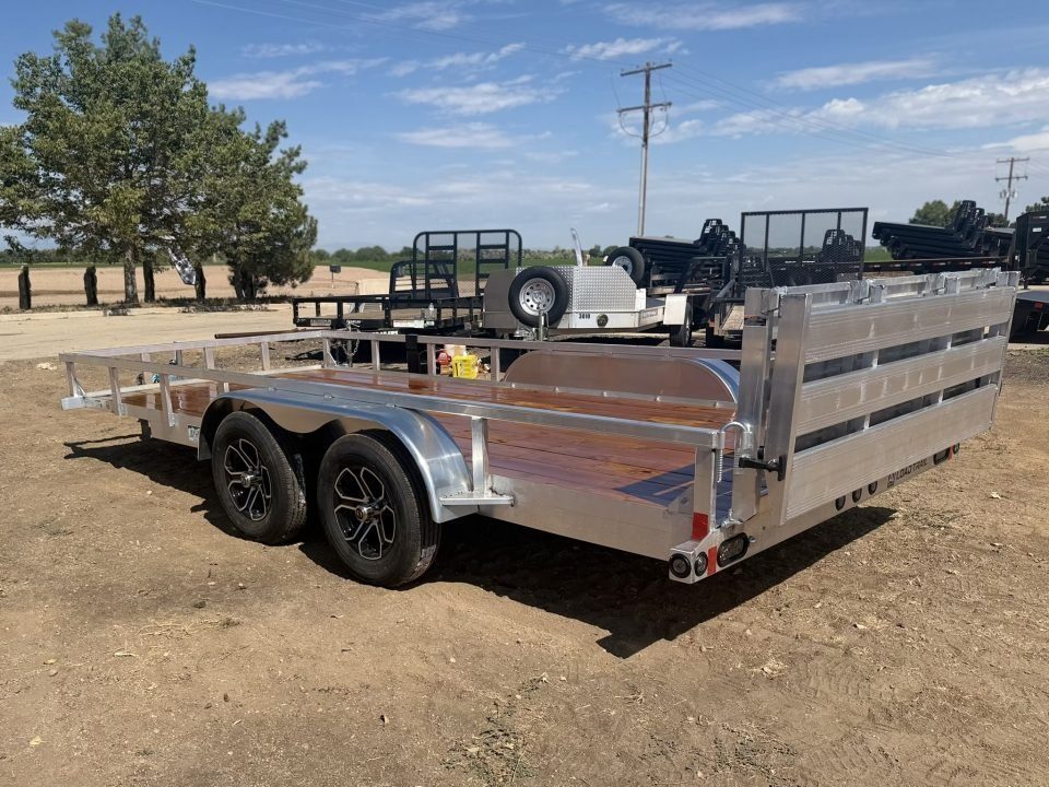 New 2027 Load Trail 7-16 Tandem Axle Aluminum Ramp Gate Utility W/ Bi-Fold Gate 7K GVWR