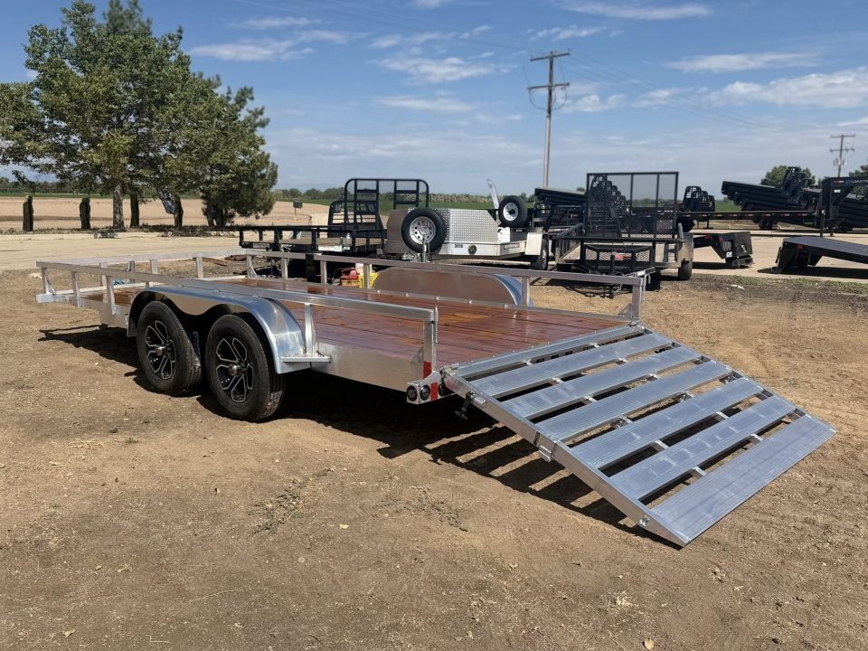 New 2027 Load Trail 7-16 Tandem Axle Aluminum Ramp Gate Utility W/ Bi-Fold Gate 7K GVWR