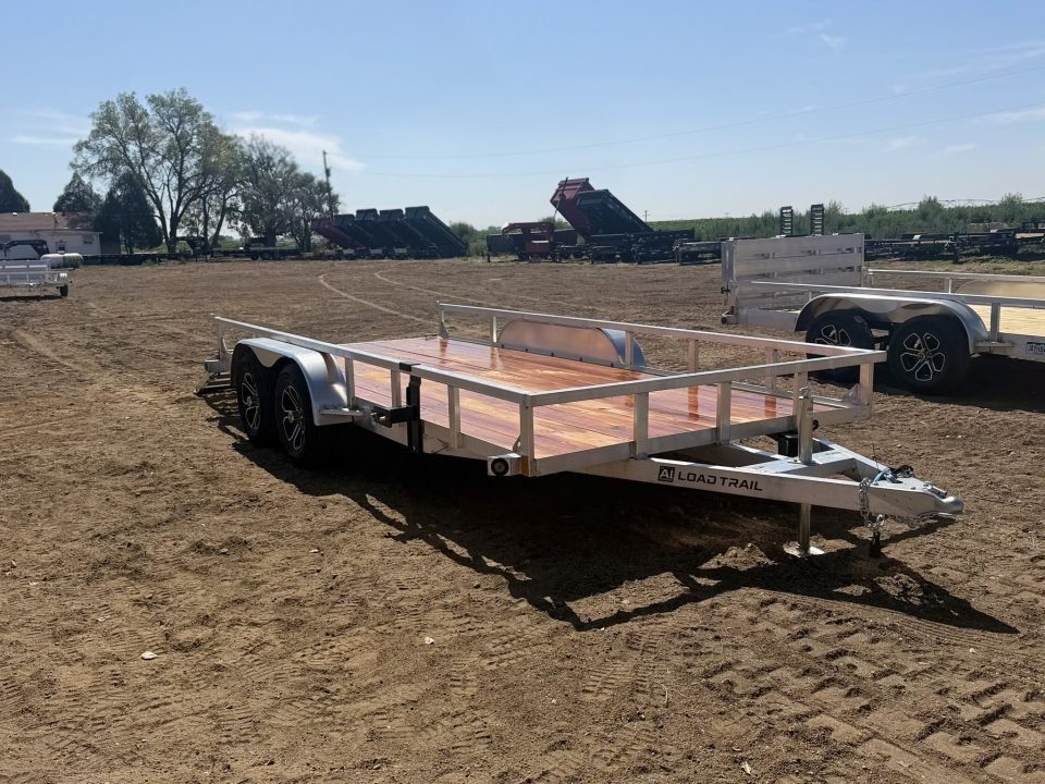 New 2027 Load Trail 7-16 Tandem Axle Aluminum Ramp Gate Utility W/ Bi-Fold Gate 7K GVWR