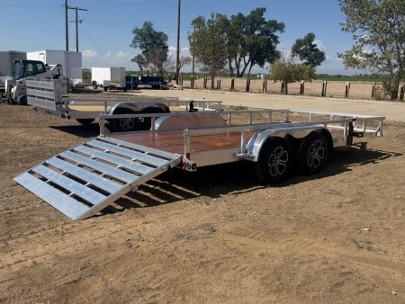 New 2027 Load Trail 7-16 Tandem Axle Aluminum Ramp Gate Utility W/ Bi-Fold Gate 7K GVWR