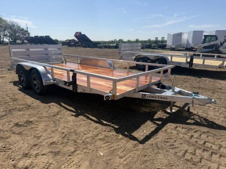 New 2027 Load Trail 7-16 Tandem Axle Aluminum Ramp Gate Utility W/ Bi-Fold Gate 7K GVWR