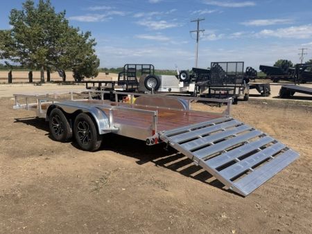 New 2027 Load Trail 7-16 Tandem Axle Aluminum Ramp Gate Utility W/ Bi-Fold Gate 7K GVWR