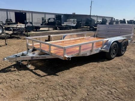 New 2027 Load Trail 7-16 Tandem Axle Aluminum Ramp Gate Utility W/ Bi-Fold Gate 7K GVWR