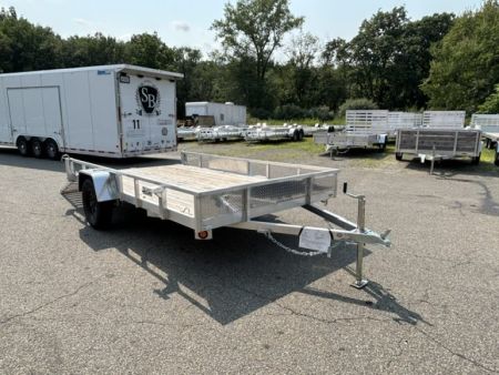 New 2026 Quality Steel and Aluminum 7X12 Single Axle, Aluminum Frame, Wood Deck Utility Trailer
