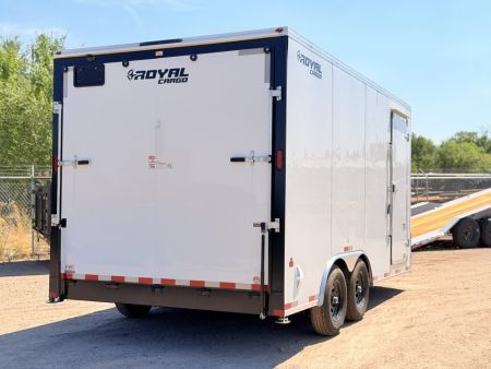 New 2027 Royal Cargo Trailers 8-16-1.5V Enclosed 10K GVWR HAIL DAMAGE