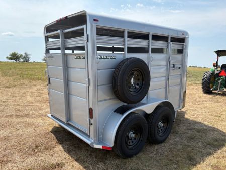 New 2026 Calico 6x12 Tandem 7K Stock Trailer W/ Full Swing Back Gate & Spare